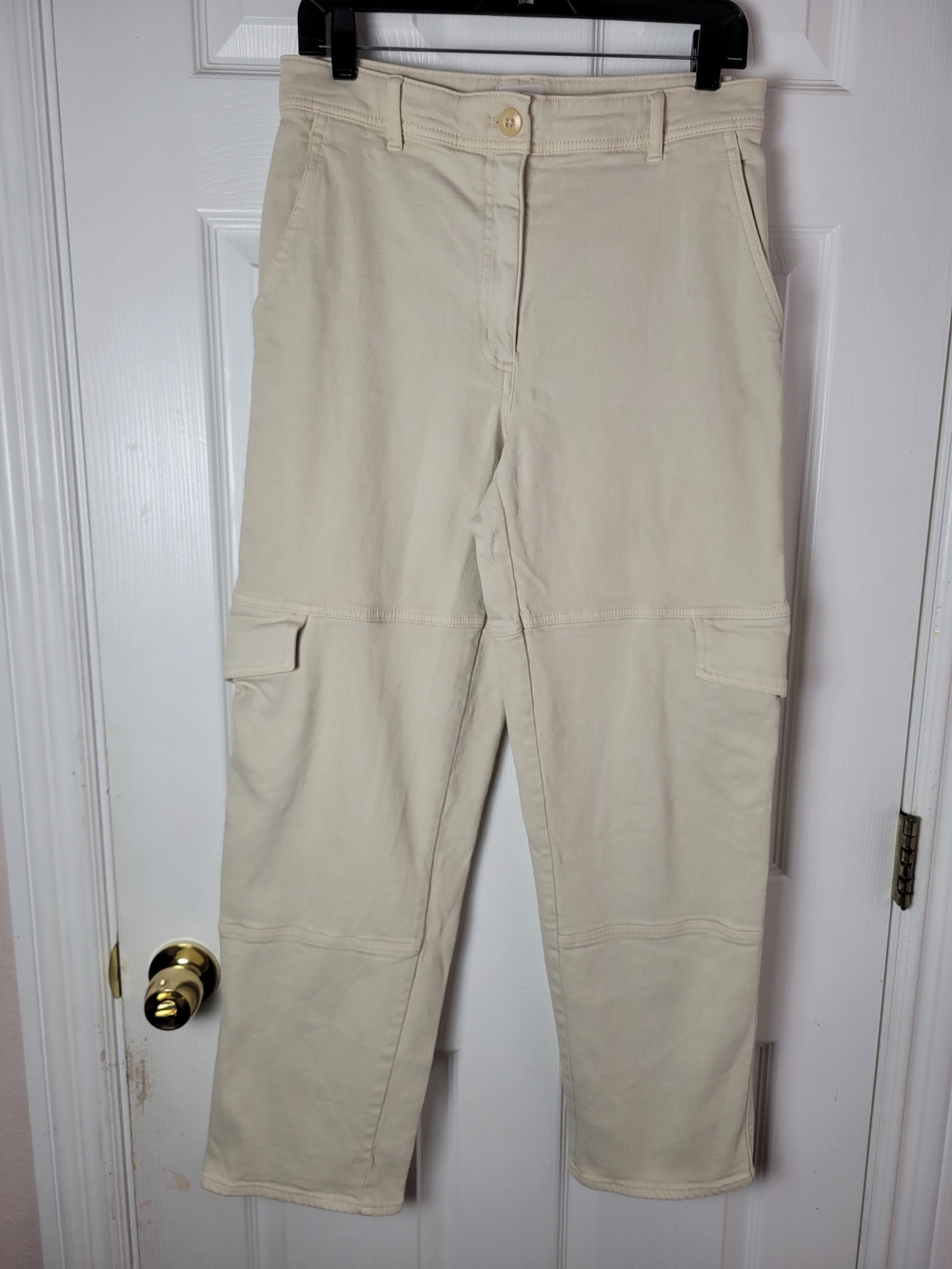 Wilfred Free Aritzia Beige Cargo Pants Size 10 High Waisted Utility Gorpcore
